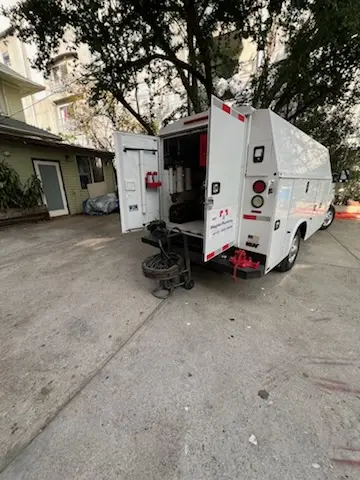 Magnet Plumbing service vehicle on-site for Water Heater Repair in Mirasol